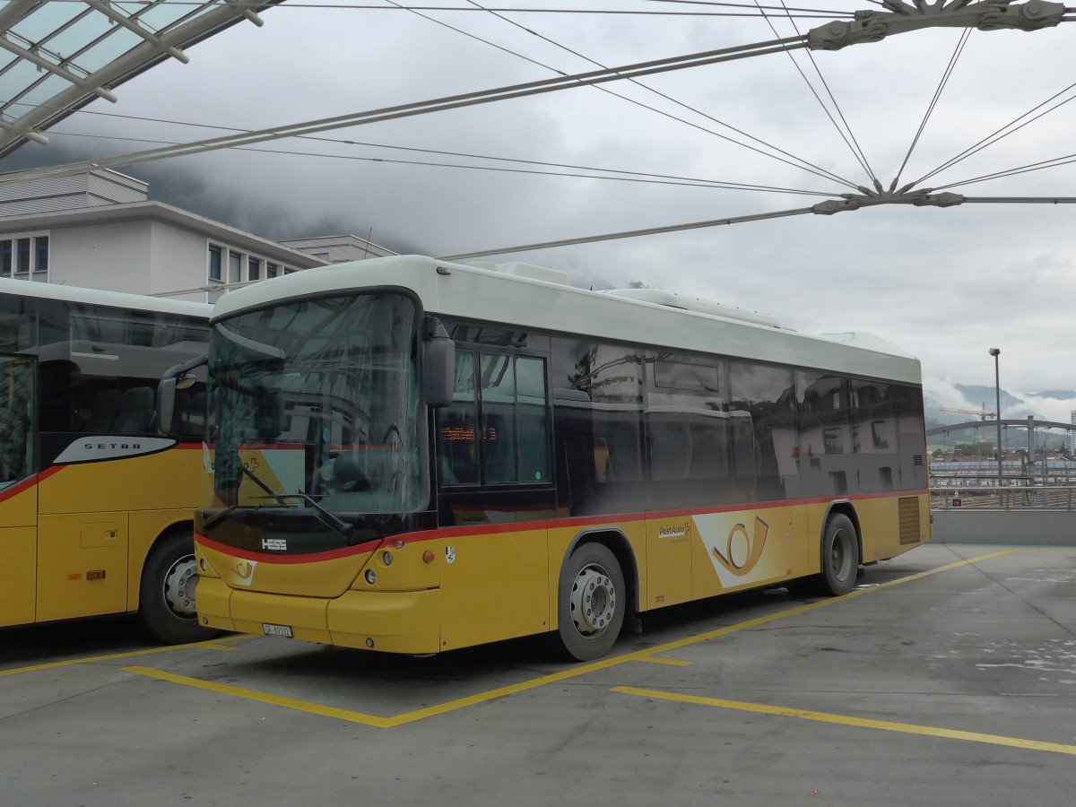 (155'128) - PostAuto Graub�nden - GR 69'102 - Scania/Hess am 13. September 2014 in Chur, Postautostation