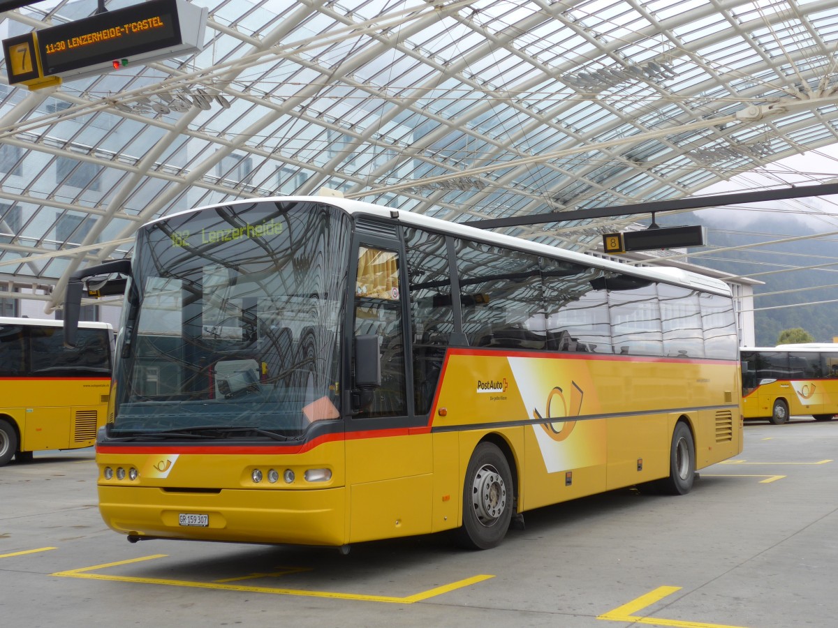 (155'146) - PostAuto Graub�nden - GR 159'307 - Neoplan (ex P 25'150) am 13. September 2014 in Chur, Postautostation