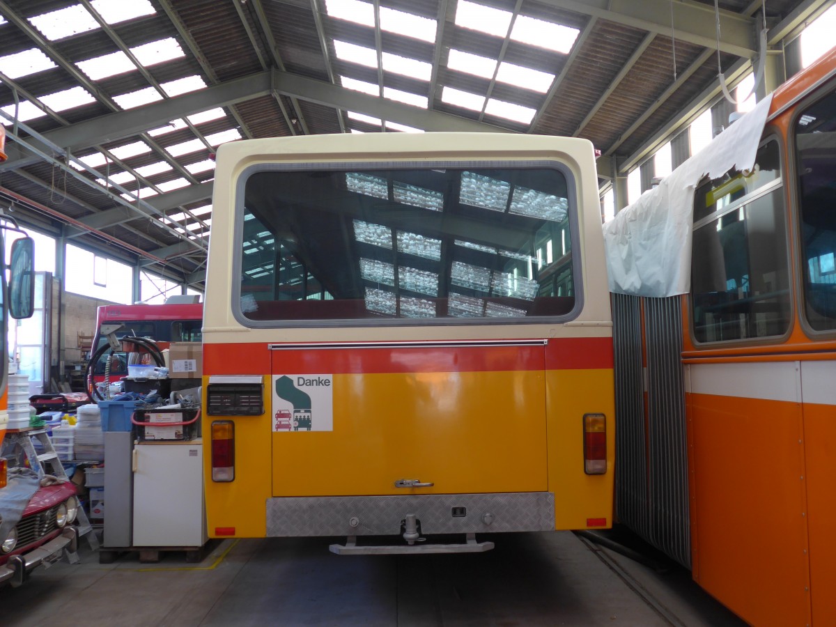 (155'481) - Wegm�ller, Bern - Nr. 12 - FBW/T�scher (ex Grob, Glattfelden; ex FBW-Club, M�nnedorf; ex Merkli&Solioz, Wetzikon; ex Stutz, Oberlunkhofen Nr. 12) am 5. Oktober 2014 in Oberburg, Ziegelgut