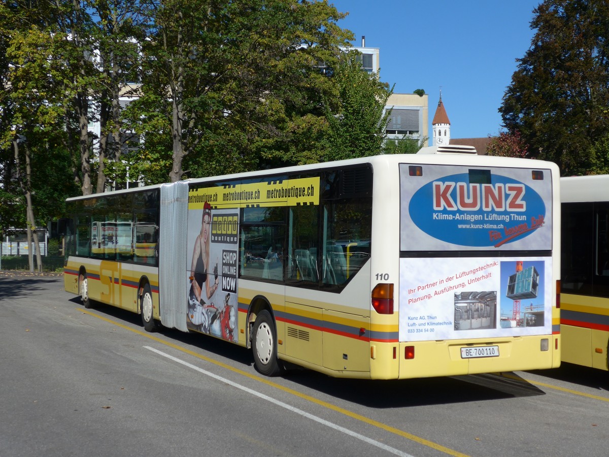 (155'573) - STI Thun - Nr. 110/BE 700'110 - Mercedes am 9. Oktober 2014 bei der Schiffl�ndte Thun