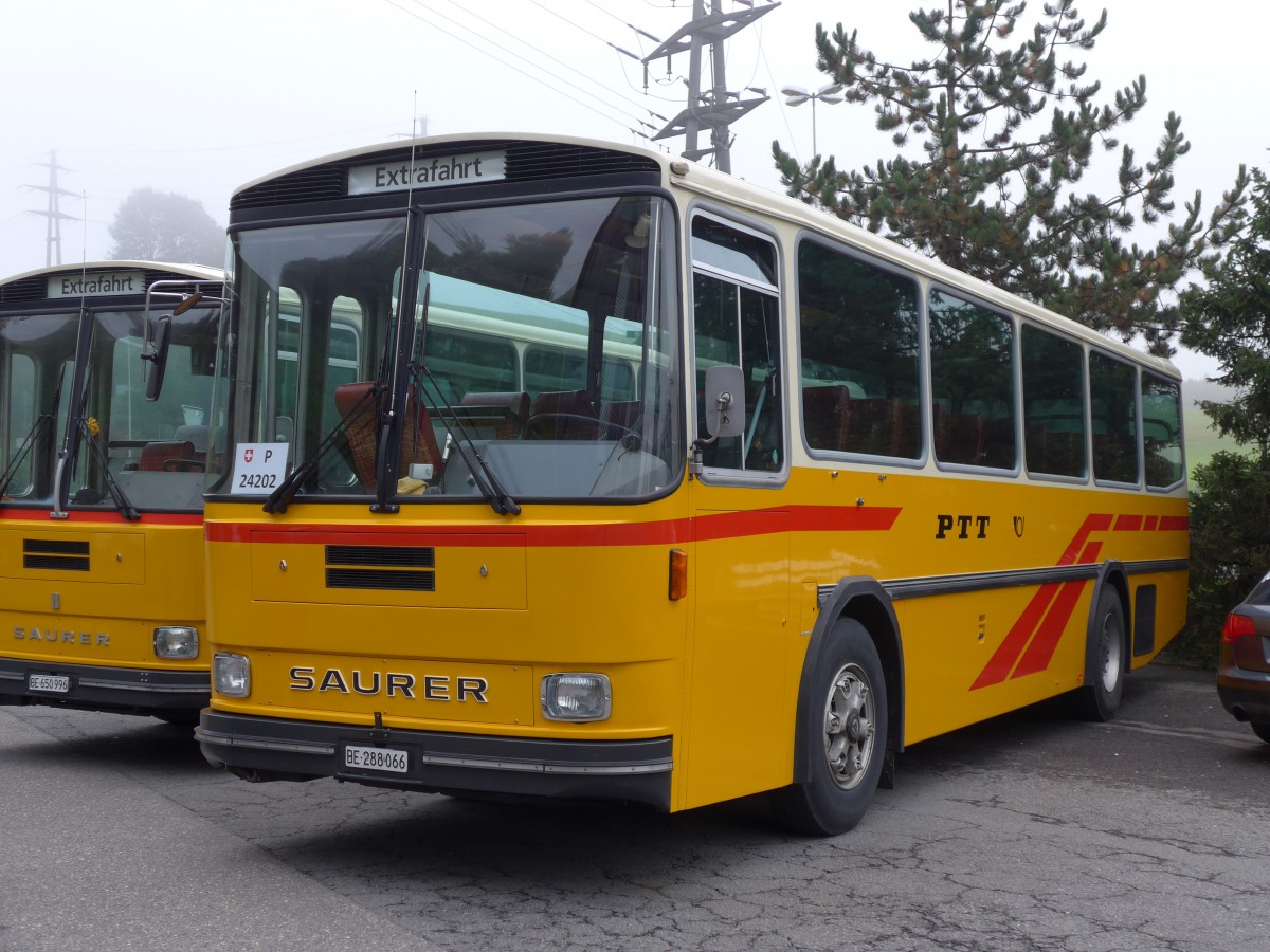 (155'627) - Thommen, Sutz - BE 288'066 - Saurer/Hess (ex P 24'202) am 12. Oktober 2014 in K�ssnacht, Rest. Frohsinn