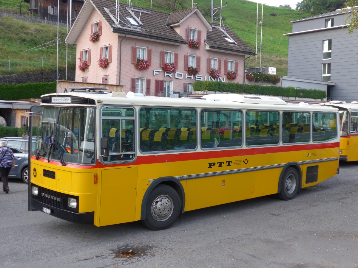 (155'679) - Bernair, M�nsingen - BE 651'182 - Saurer/T�scher (ex Schebath, Lauerz; ex Albin, F�llanden; ex Heim, Flums) am 12. Oktober 2014 in K�ssnacht, Rest. Frohsinn