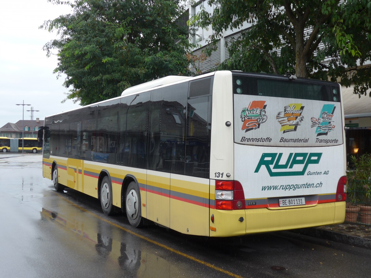 (155'697) - STI Thun - Nr. 131/BE 801'131 - MAN am 13. Oktober 2014 bei der Schiffl�ndte Thun