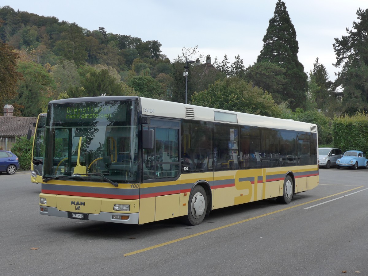 (155'781) - STI Thun - Nr. 100/BE 577'100 - MAN am 15. Oktober 2014 bei der Schiffl�ndte Thun