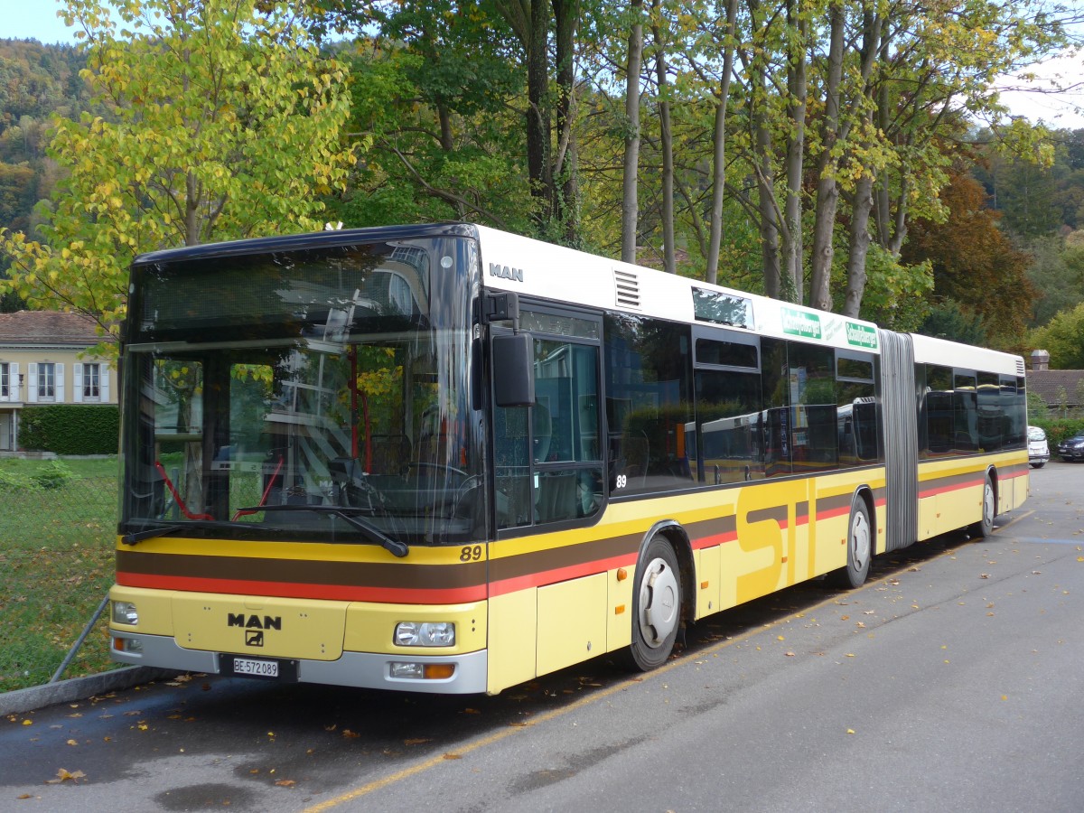 (155'901) - STI Thun - Nr. 89/BE 572'089 - MAN am 21. Oktober 2014 bei der Schiffl�ndte Thun