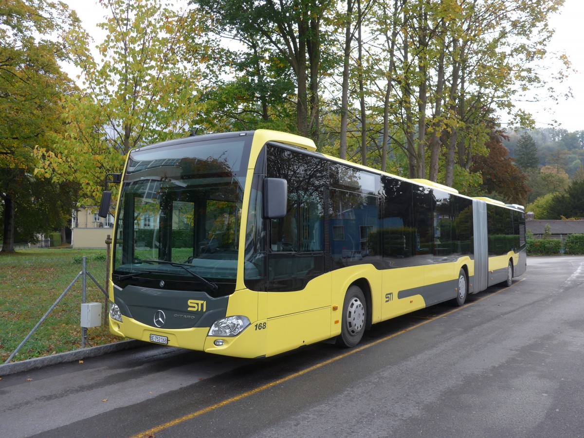 (156'087) - STI Thun - Nr. 168/BE 752'168 - Mercedes am 26. Oktober 2014 bei der Schiffl�ndte Thun
