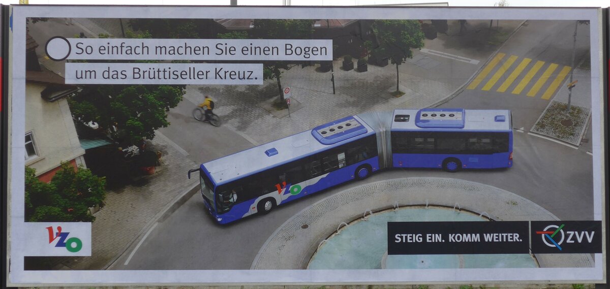 (156'198) - Plakat f�r VZO - ZVV am 28. Oktober 2021 beim Bahnhof Wetzikon