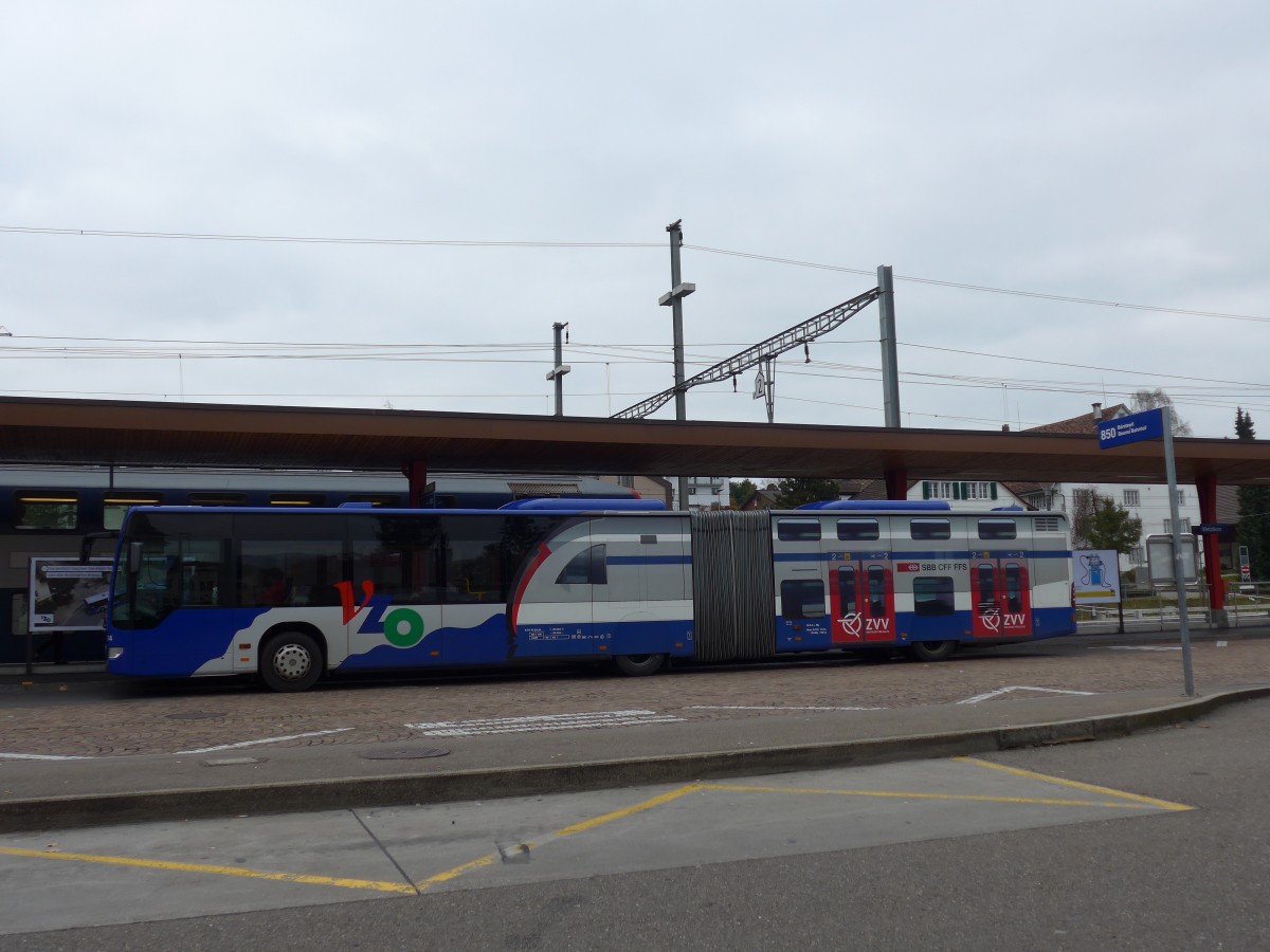 (156'208) - VZO Gr�ningen - Nr. 114/ZH 745'114 - Mercedes am 28. Oktober 2014 beim Bahnhof Wetzikon