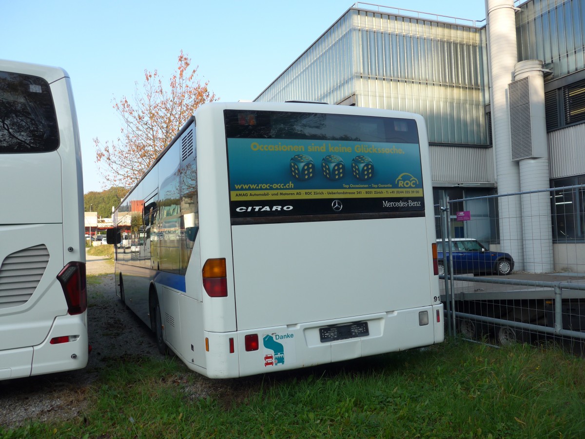 (156'312) - Welti-Furrer, Z�rich - Nr. 91 - Mercedes am 28. Oktober 2014 in Kloten, EvoBus