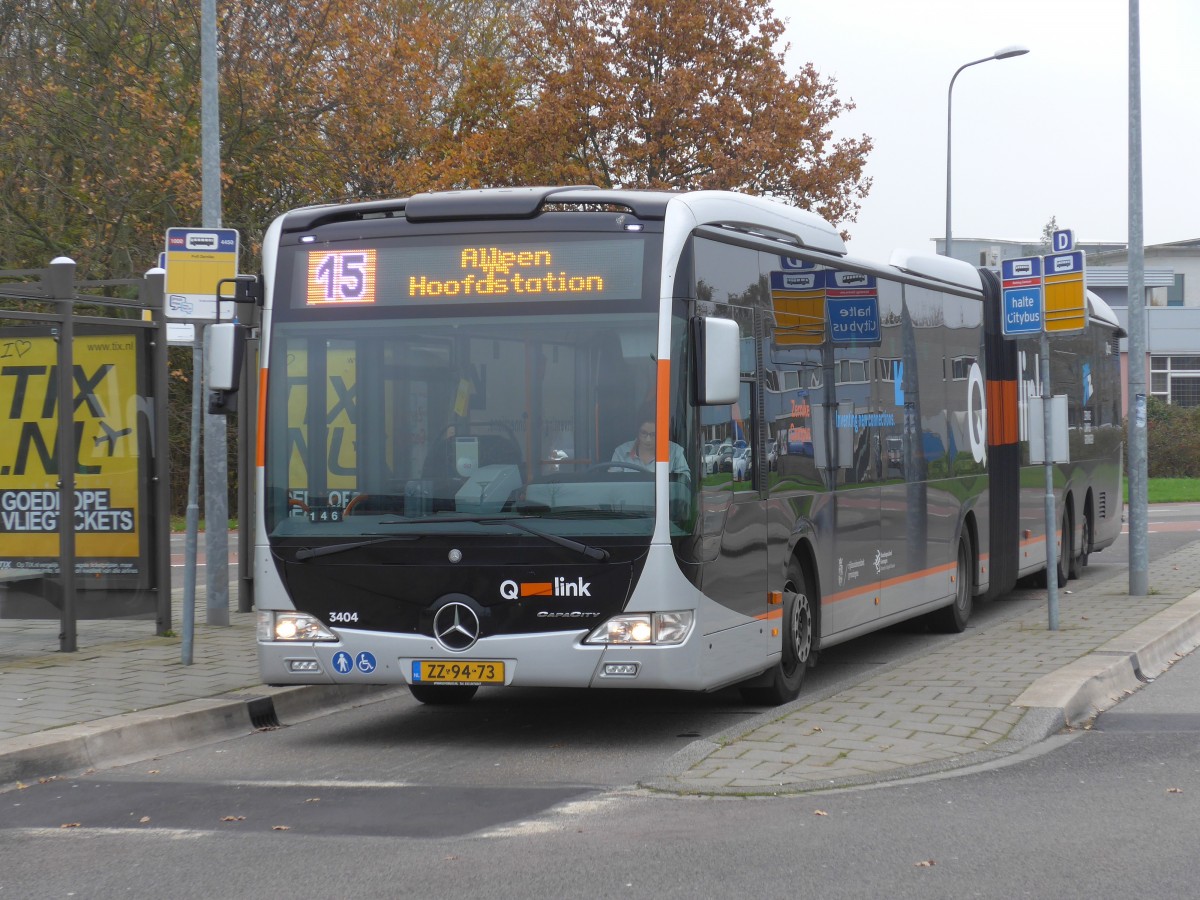 (156'609) - Qbuzz, Groningen - Nr. 3404/ZZ-94-73 - Mercedes am 18. November 2014 in Groningen, P&R Zernike