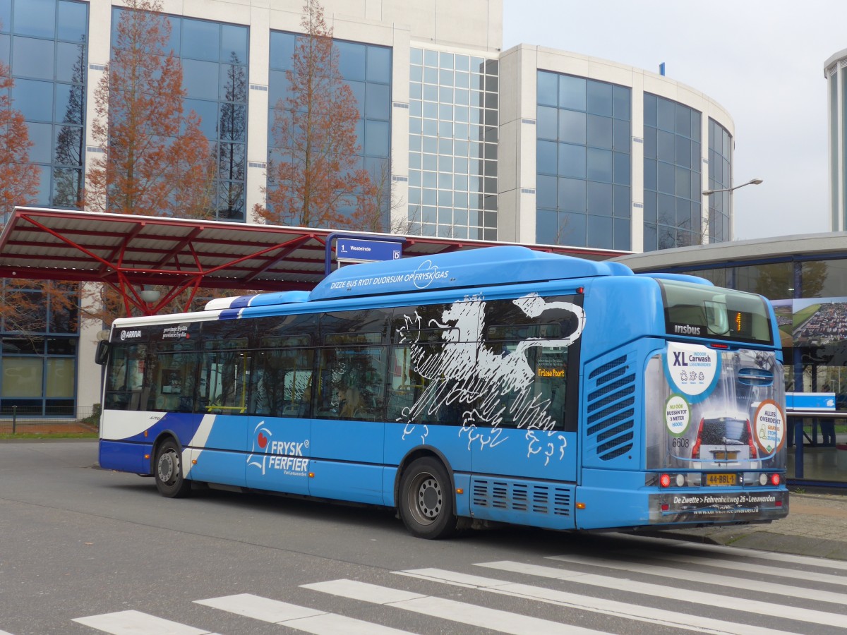 (156'769) - ARRIVA - Nr. 6608/44-BBL-1 - Irisbus am 19. November 2014 beim Bahnhof Leeuwarden