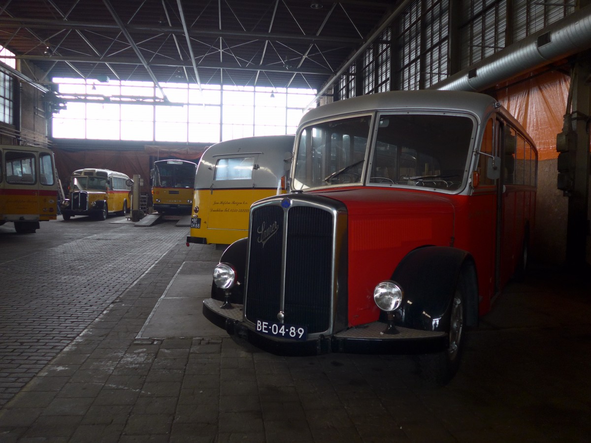 (156'911) - FRAM Drachten - Nr. 9/BE-04-89 - Saurer/R&J (ex Billieux, Martigny; ex H�sler, Rickenbach) am 20. November 2014 in Drachten, Autobusmuseum