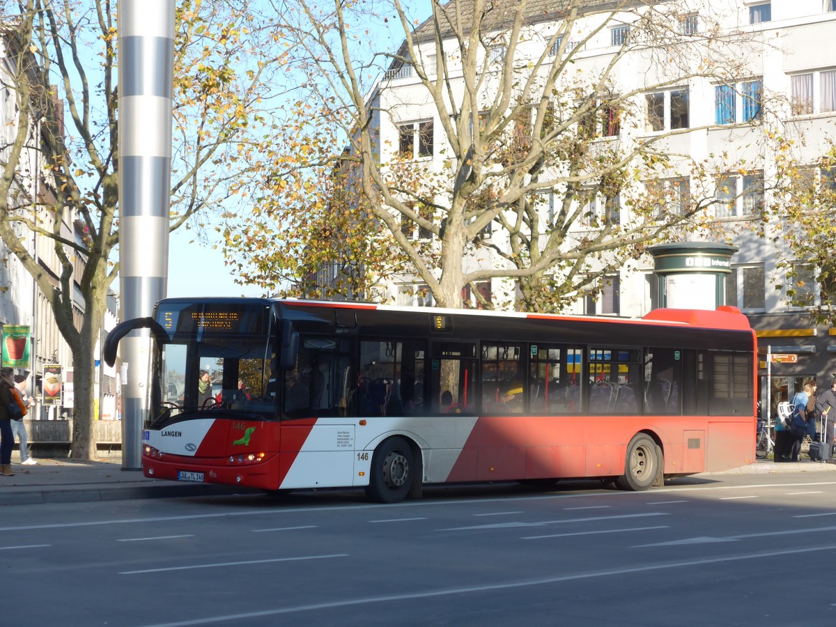 (157'211) - Langen, J�lich - Nr. 146/J�L-TL 146 - Solaris am 21. November 2014 beim Hauptbahnhof Aachen