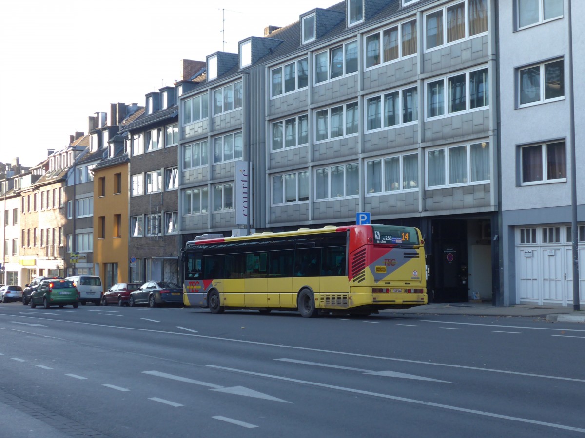 (157'250) - Aus Belgien: TEC Li�ge - Nr. 5.258/YGB-544 - Irisbus am 21. November 2014 beim Hauptbahnhof Aachen