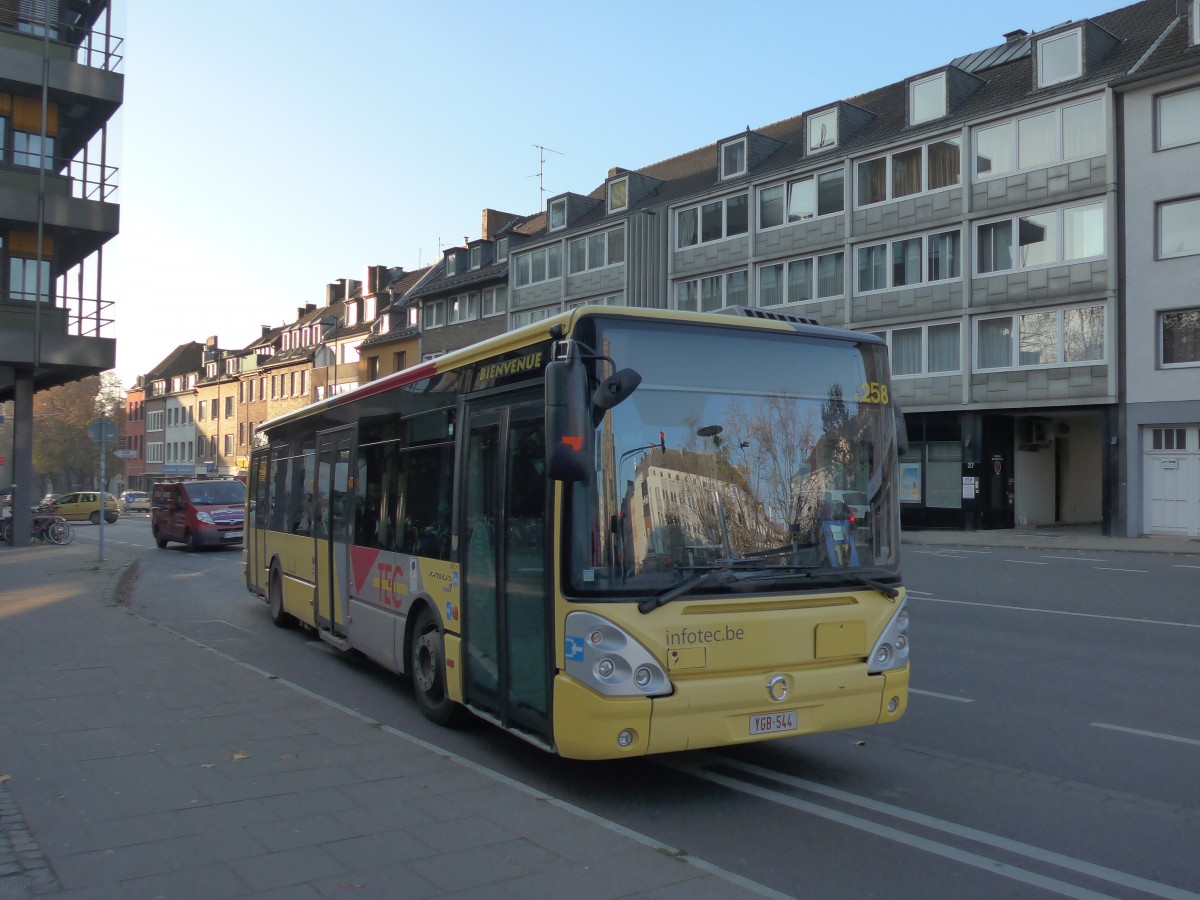 (157'264) - Aus Belgien: TEC Li�ge - Nr. 5.258/YGB-544 - Irisbus am 21. November 2014 beim Hauptbahnhof Aachen