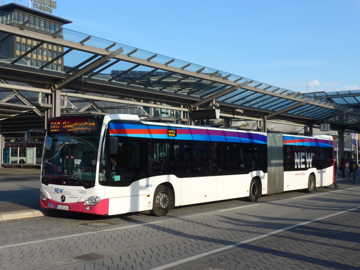 (157'302) - M�Bus, M�nchengladbach - Nr. 1463/MG-EB 1463 - Mercedes am 22. November 2014 beim Hauptbahnhof M�nchengladbach