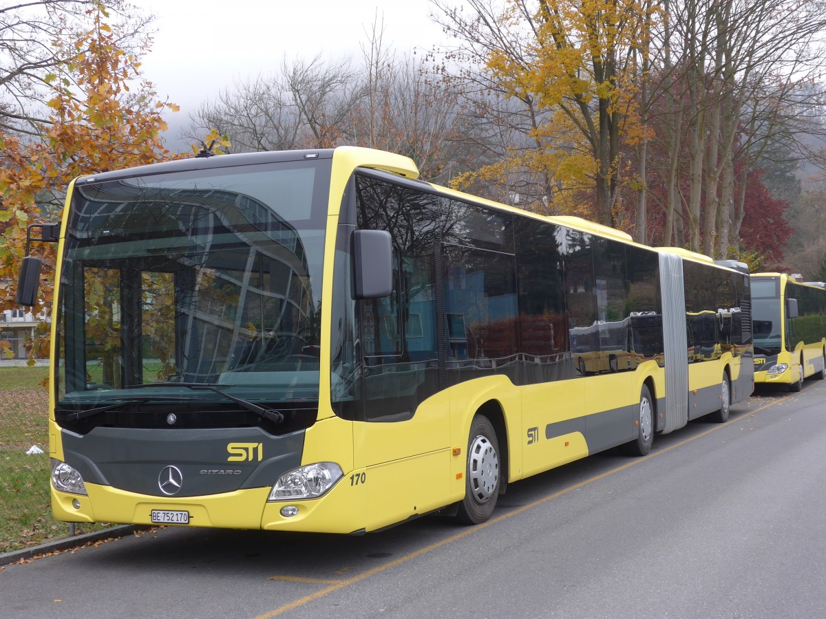 (157'510) - STI Thun - Nr. 170/BE 752'170 - Mercedes am 25. November 2014 bei der Schiffl�ndte Thun