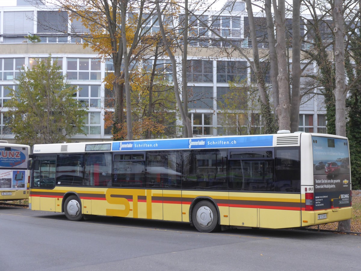 (157'575) - STI Thun - Nr. 93/BE 572'093 - MAN am 27. November 2014 bei der Schiffl�ndte Thun