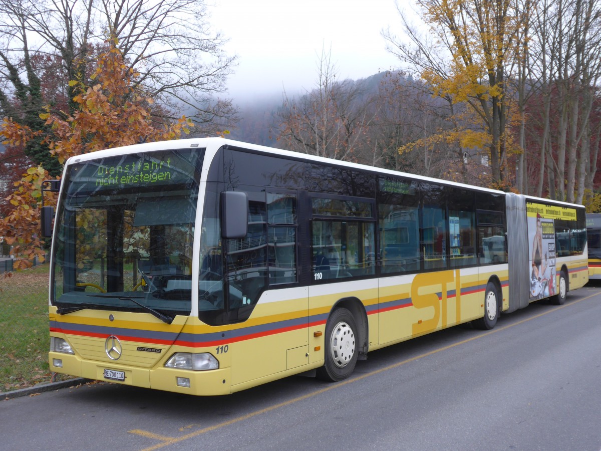 (157'576) - STI Thun - Nr. 110/BE 700'110 - Mercedes am 27. November 2014 bei der Schiffl�ndte Thun