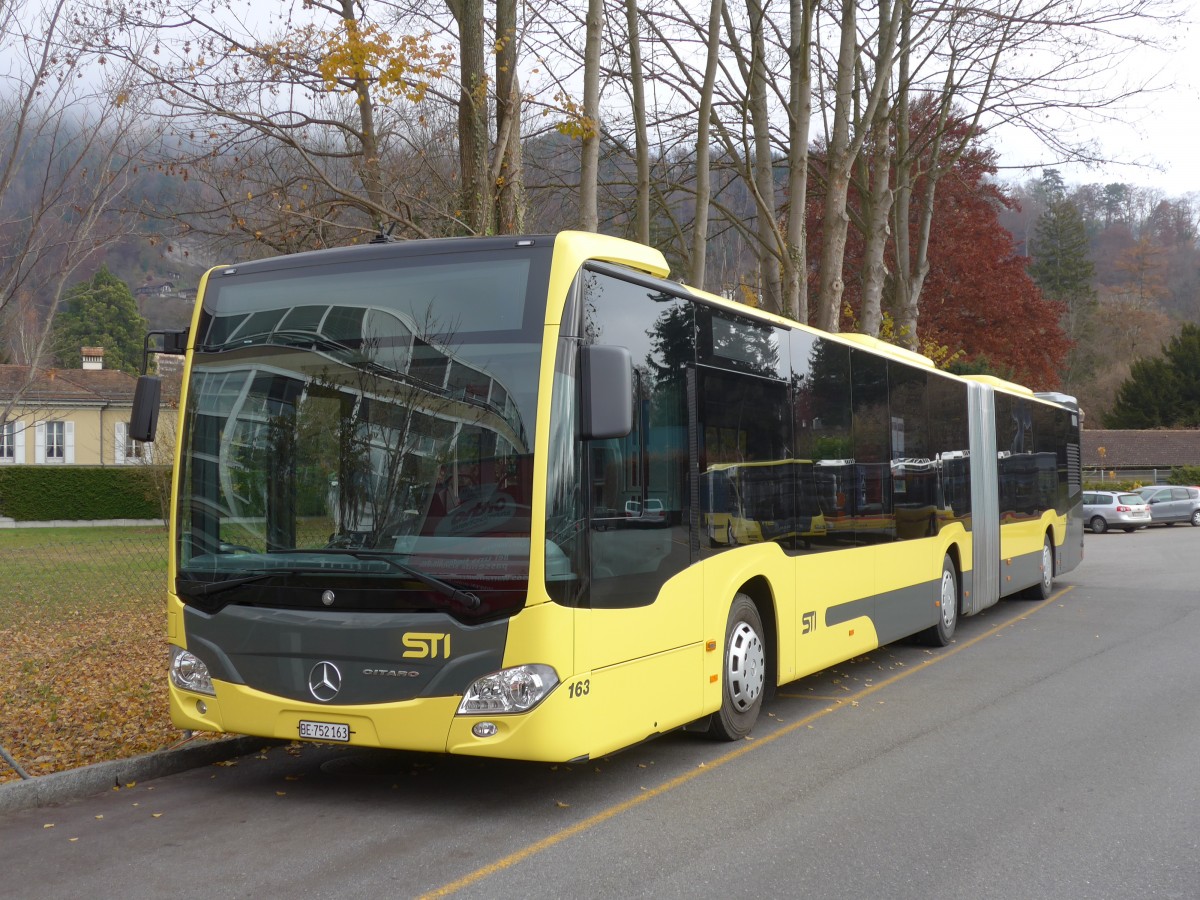 (157'579) - STI Thun - Nr. 163/BE 752'163 - Mercedes am 28. November 2014 bei der Schiffl�ndte Thun