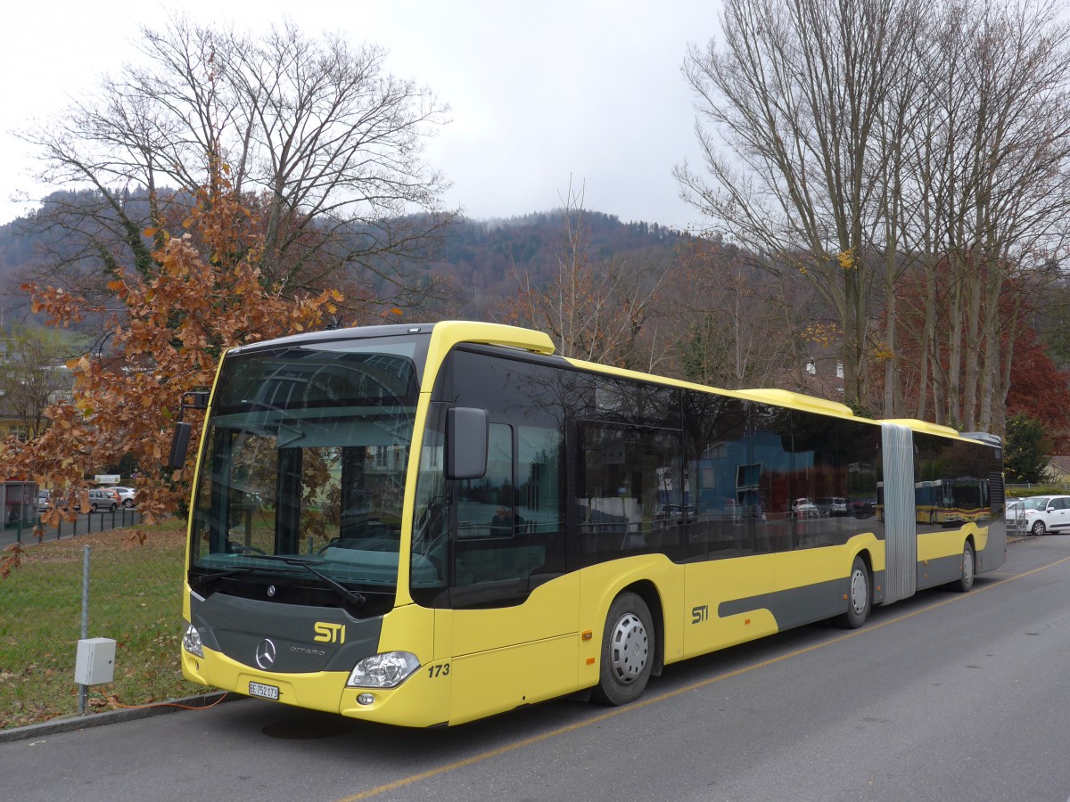 (157'608) - STI Thun - Nr. 173/BE 752'173 - Mercedes am 6. Dezember 2014 bei der Schiffl�ndte Thun