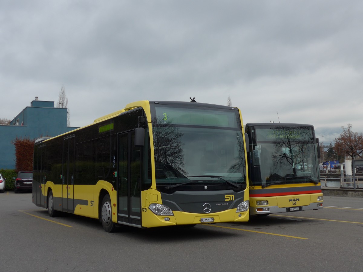(157'610) - STI Thun - Nr. 178/BE 752'178 - Mercedes am 6. Dezember 2014 bei der Schiffl�ndte Thun