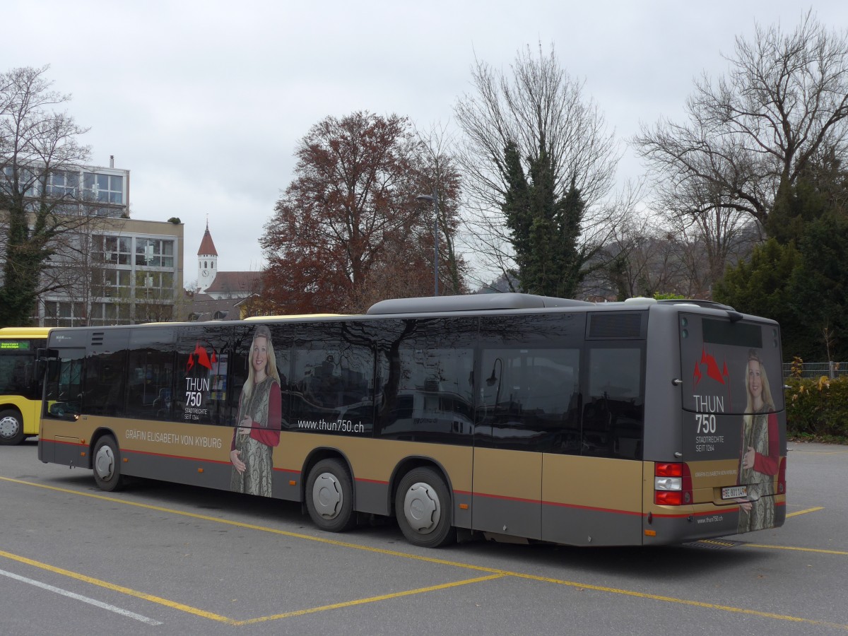 (157'684) - STI Thun - Nr. 149/BE 801'149 - MAN am 7. Dezember 2014 bei der Schiffl�ndte Thun