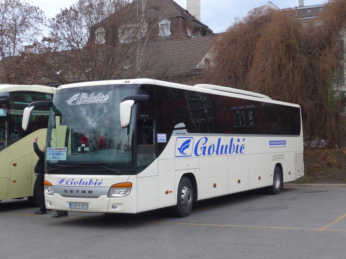 (157'797) - Aus Bosnien&Herzegowina: Golubic, Kotor Varos - E28-M-873 - Setra am 14. Dezember 2014 in Z�rich, Sihlquai