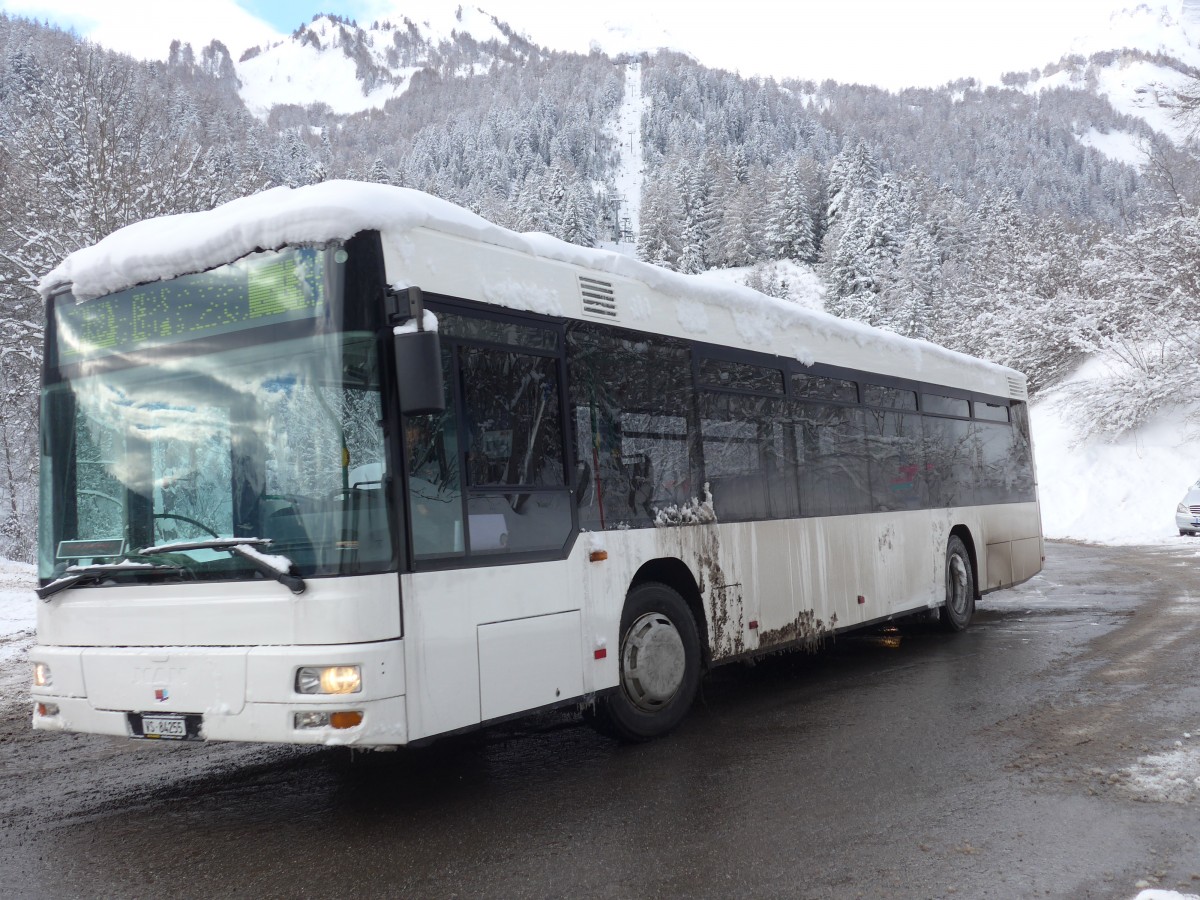 (157'988) - Buchard, Leytron - Nr. 95/VS 84'255 - MAN (ex TN Neuch�tel Nr. 221) am 28. Dezember 2014 in Ovronnaz, Lui Teise