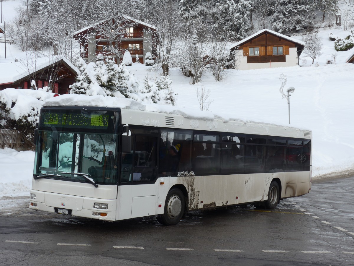 (157'999) - Buchard, Leytron - Nr. 95/VS 84'255 - MAN (ex TN Neuch�tel Nr. 221) am 28. Dezember 2014 in Ovronnaz, La Crois�e