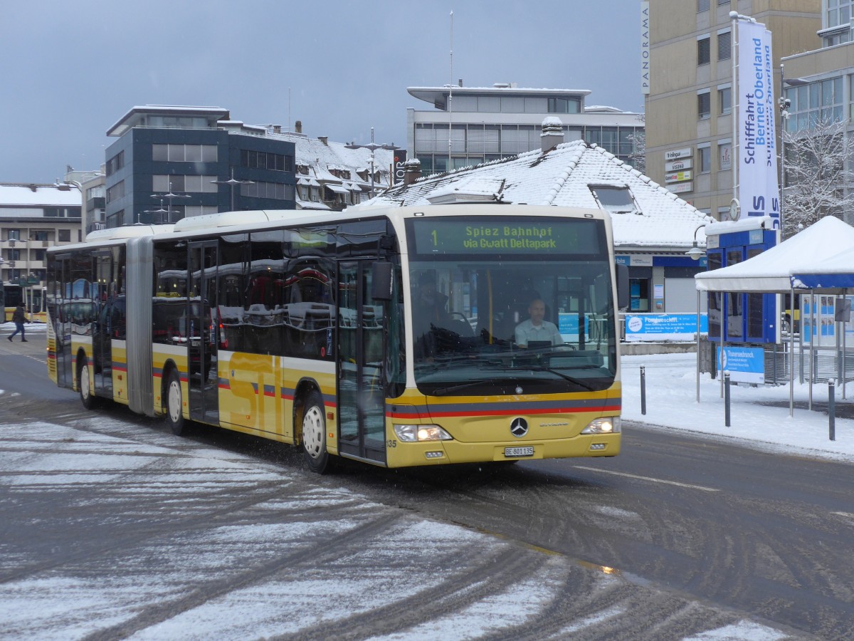 (158'519) - STI Thun - Nr. 135/BE 801'135 - Mercedes am 1. Februar 2015 bei der Schiffl�ndte Thun