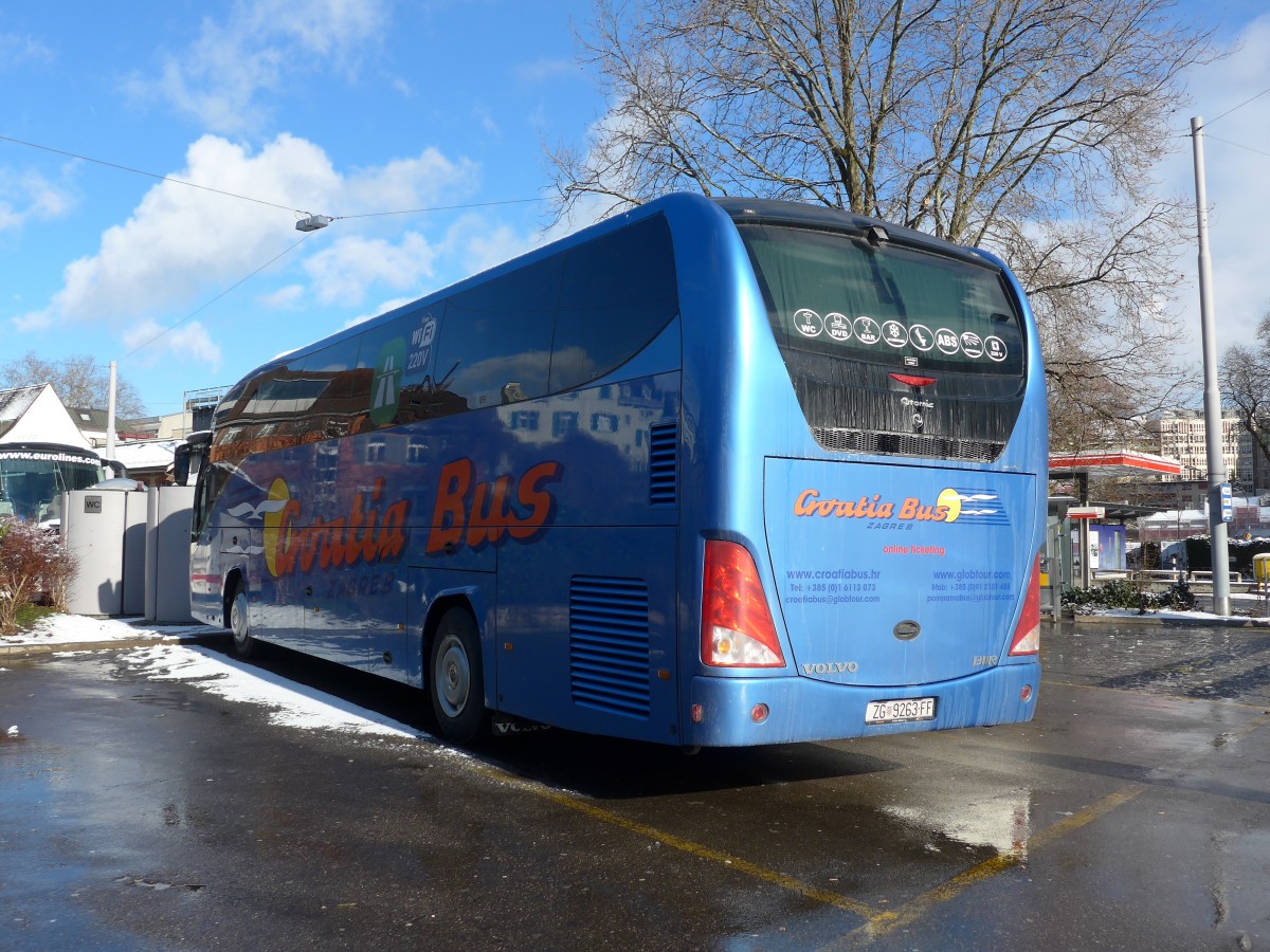 (158'524) - Aus Kroatien: Croatia Bus, Zagreb - ZG 9263-FF - Volvo/Atomic am 1. Februar 2015 in Z�rich, Sihlquai