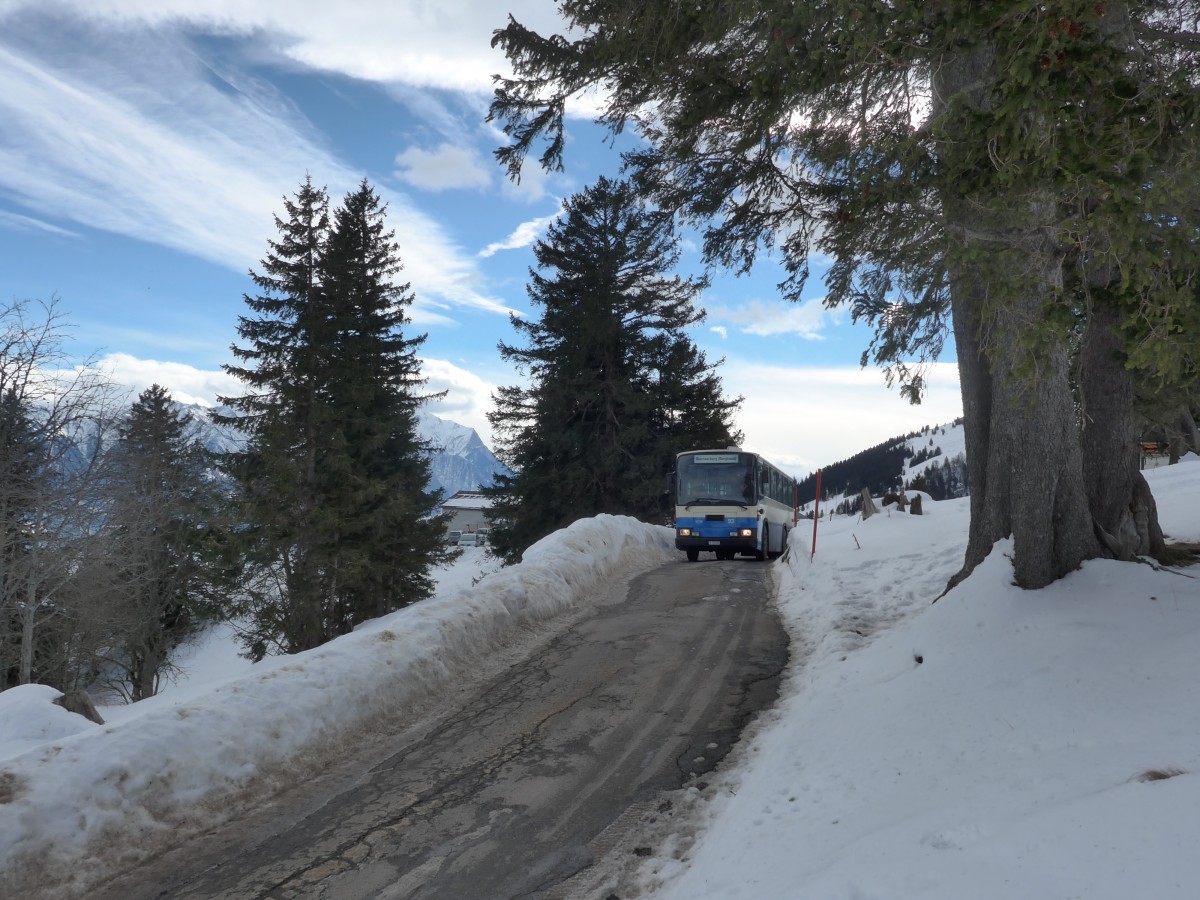 (158'716) - RTB Altst�tten - Nr. 93/SG 376'200 - NAW/Lauber (ex R.G.V. Autobus, Stabio; ex AMSA Chiasso Nr. 23; ex AWA Amden Nr. 3) am 14. Februar 2015 in Buchserberg, Berghaus