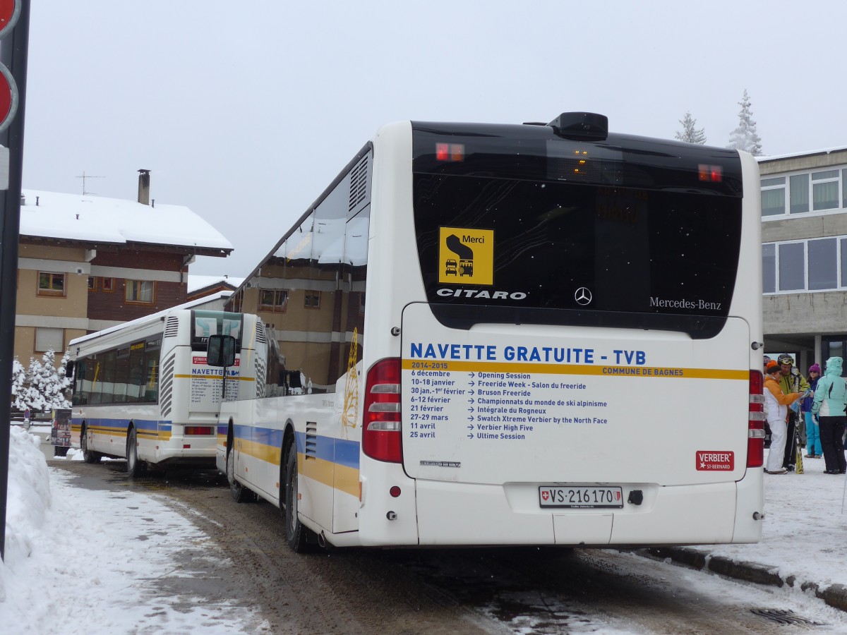 (158'812) - TMR Martigny - Nr. 109/VS 216'170 - Mercedes am 22. Februar 2015 in Verbier, M�dran