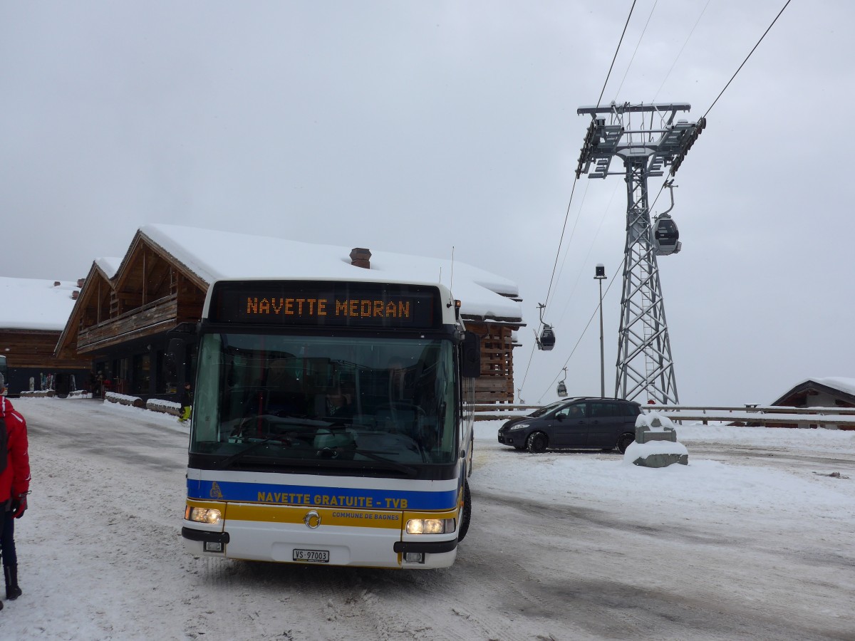 (158'816) - TMR Martigny - Nr. 110/VS 97'003 - Irisbus am 22. Februar 2015 in Verbier, M�dran
