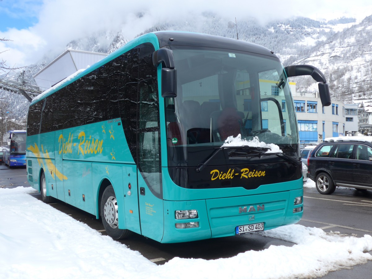 (158'839) - Aus Deutschland: Diehl, Bad Laasphe - SI-SD 403 - MAN am 22. Februar 2015 beim Bahnhof Le Ch�ble