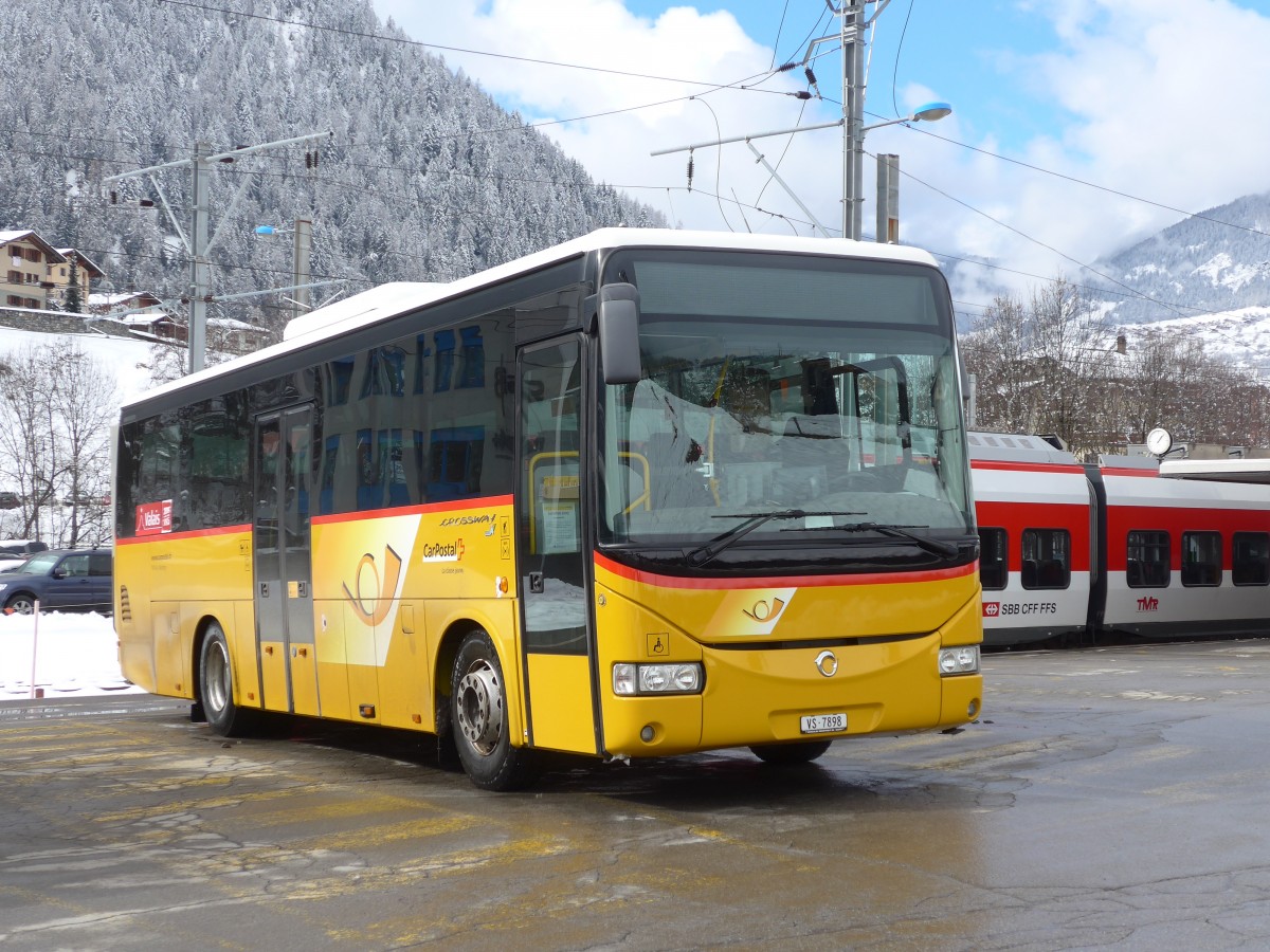 (158'845) - TMR Martigny - VS 7898 - Irisbus am 22. Februar 2015 beim Bahnhof Le Ch�ble