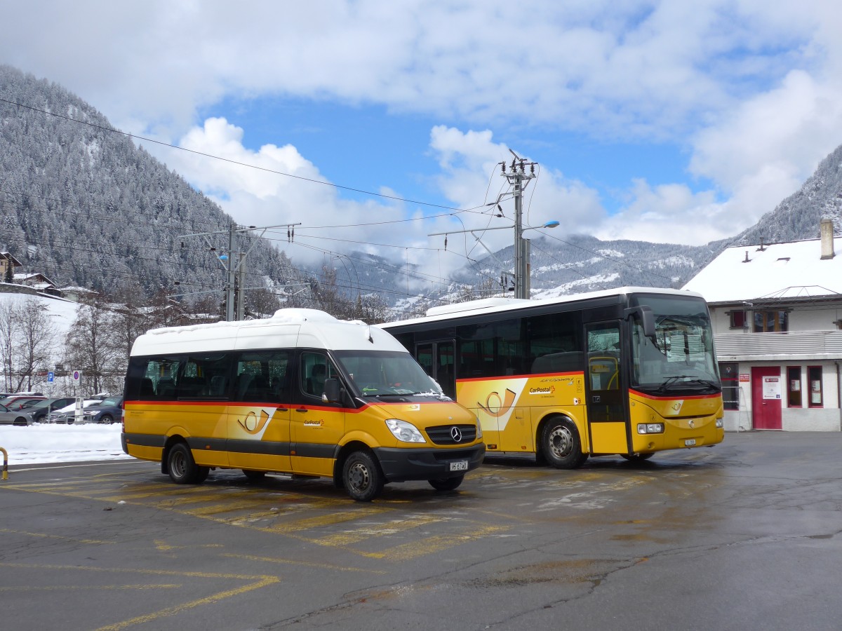 (158'846) - TMR Martigny - Nr. 131/VS 6740 - Mercedes am 22. Februar 2015 beim Bahnhof Le Ch�ble