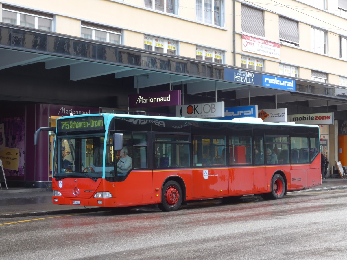 (158'952) - Binggeli, Studen - BE 20'044 - Mercedes (ex VB Biel Nr. 128) am 2. M�rz 2015 beim Bahnhof Biel