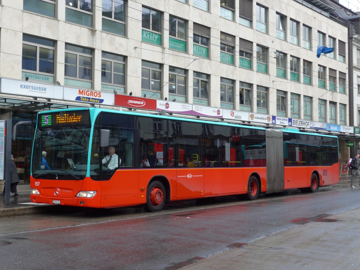 (158'956) - VB Biel - Nr. 157/BE 666'157 - Mercedes am 2. M�rz 2015 in Biel, Guisanplatz