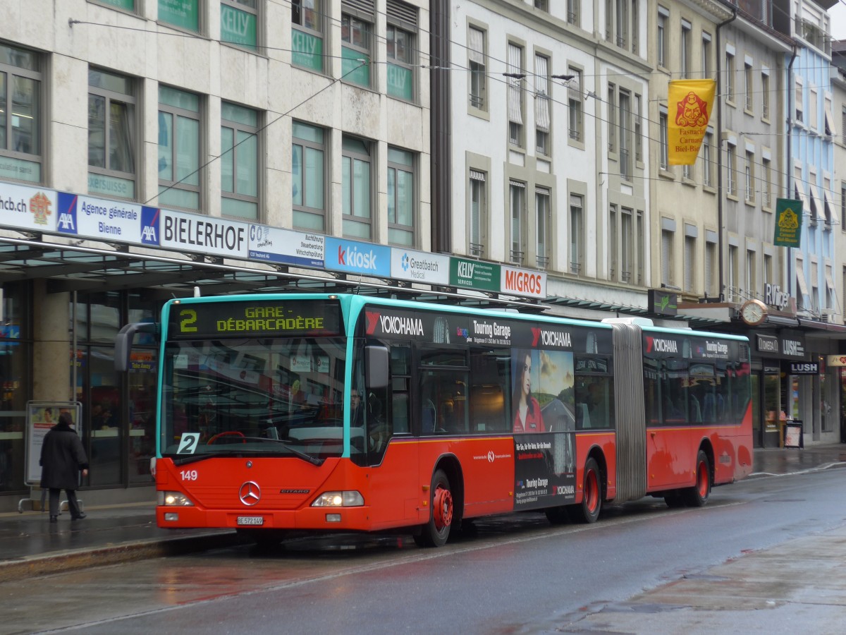 (158'959) - VB Biel - Nr. 149/BE 572'149 - Mercedes am 2. M�rz 2015 in Biel, Guisanplatz