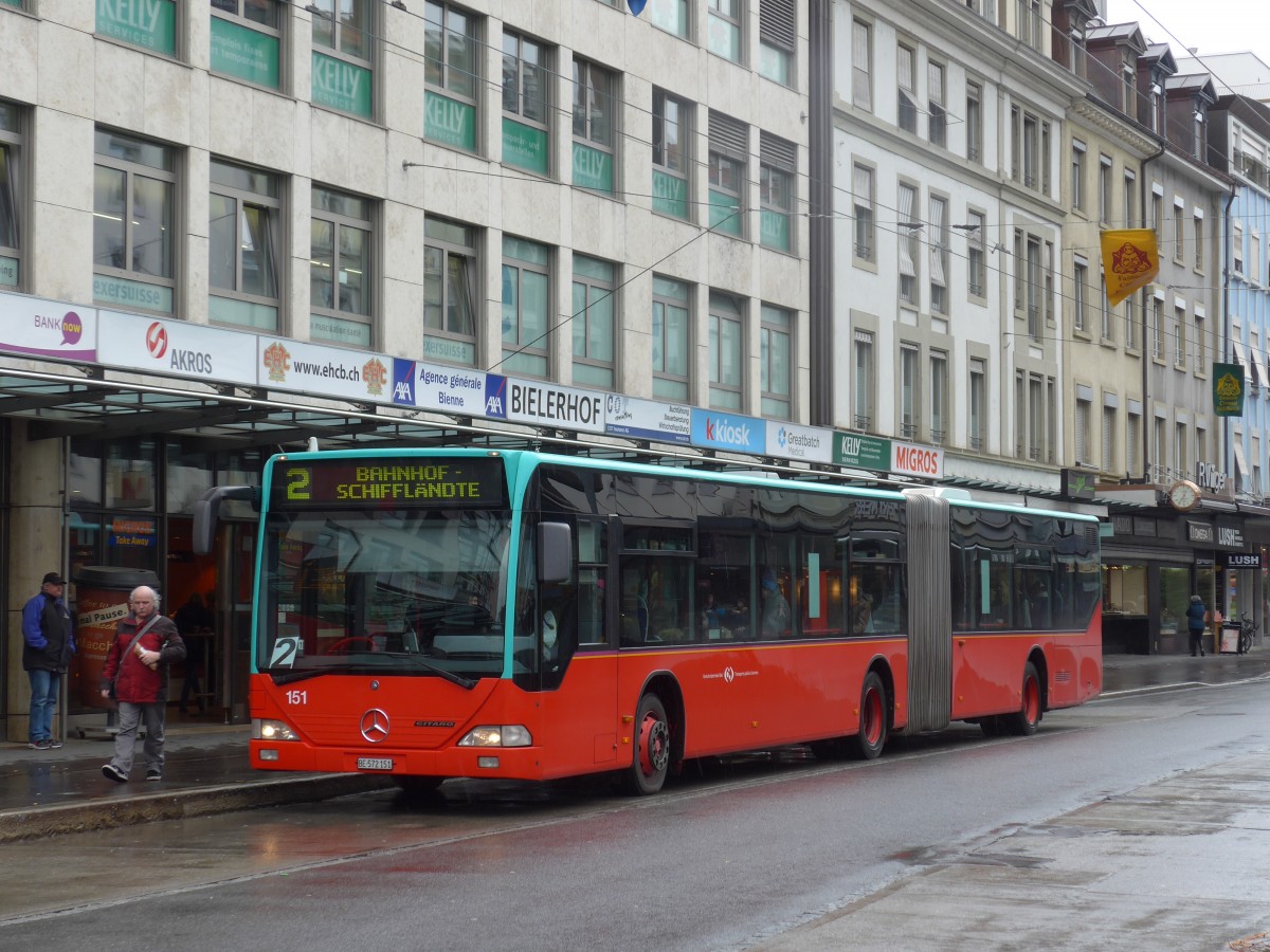 (158'968) - VB Biel - Nr. 151/BE 572'151 - Mercedes am 2. M�rz 2015 in Biel, Guisanplatz