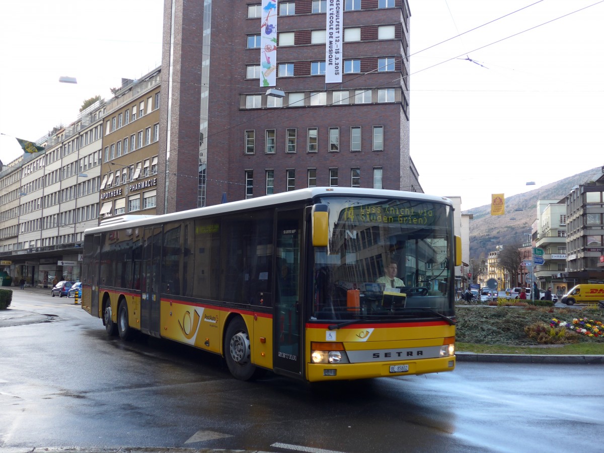 (158'981) - AVA Aarberg - Nr. 2/BE 85'802 - Setra am 2. M�rz 2015 in Biel, Guisanplatz