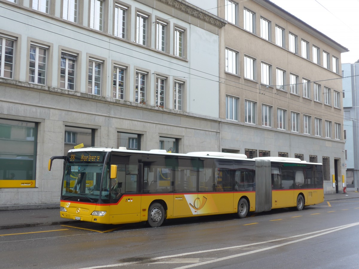 (158'986) - AVA Aarberg - Nr. 9/BE 666'082 - Mercedes am 2. M�rz 2015 in Biel, Bahnhofplatz