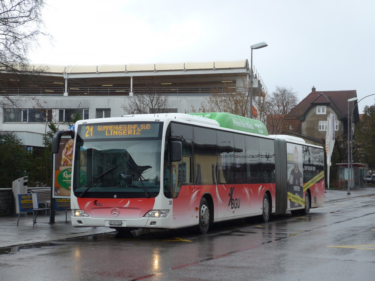 (158'990) - BGU Grenchen - Nr. 28/SO 167'263 - Mercedes am 2. M�rz 2015 beim Bahnhof Grenchen S�d