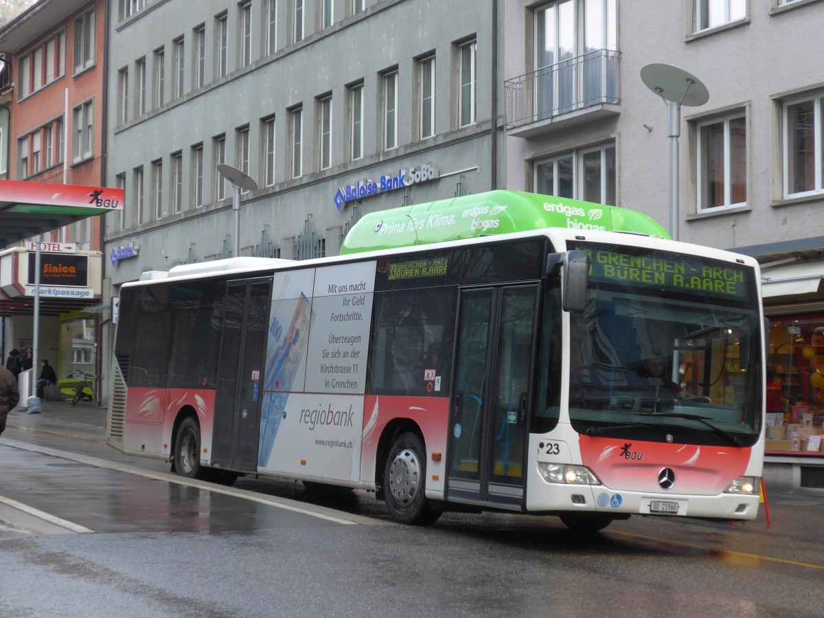 (158'992) - BGU Grenchen - Nr. 23/SO 21'960 - Mercedes am 2. M�rz 2015 in Grenchen, Postplatz