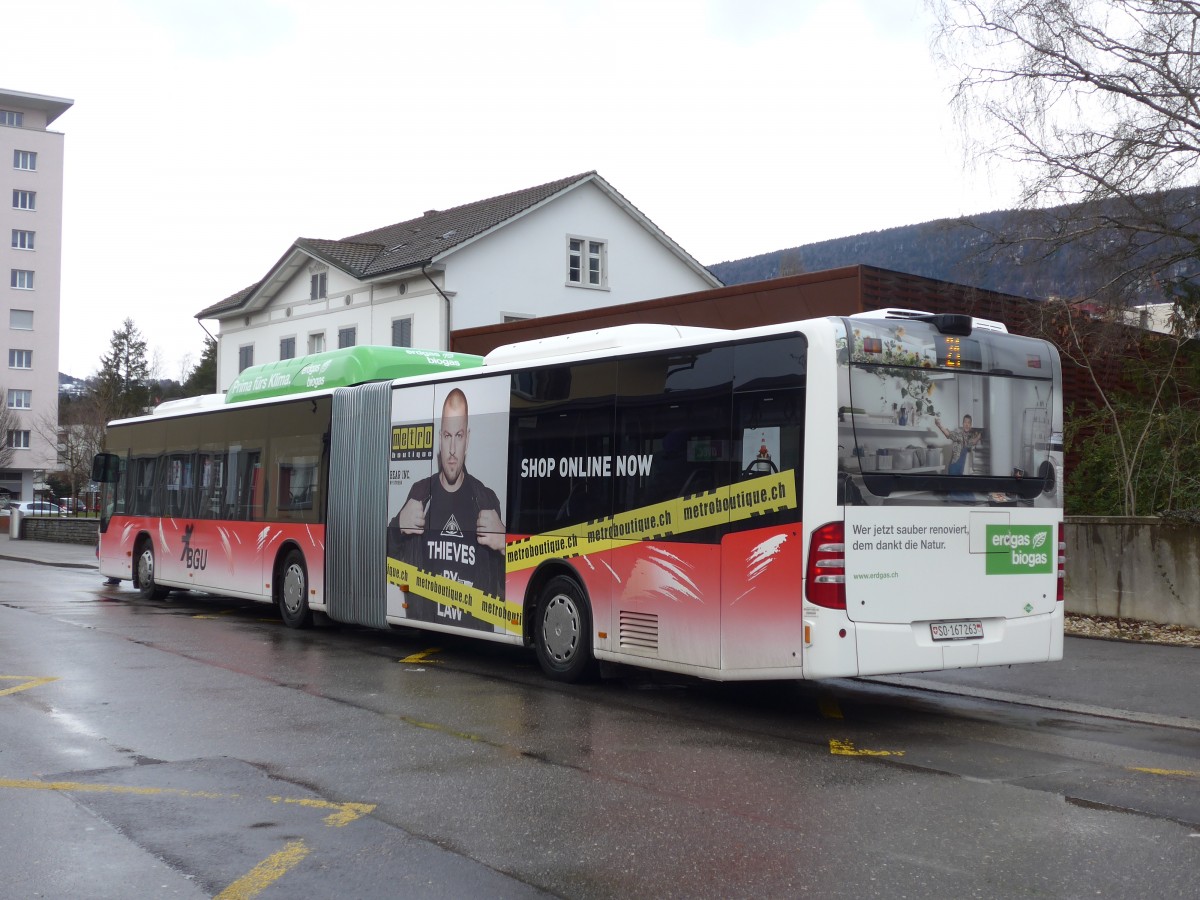 (159'001) - BGU Grenchen - Nr. 28/SO 167'263 - Mercedes am 2. M�rz 2015 beim Bahnhof Grenchen S�d