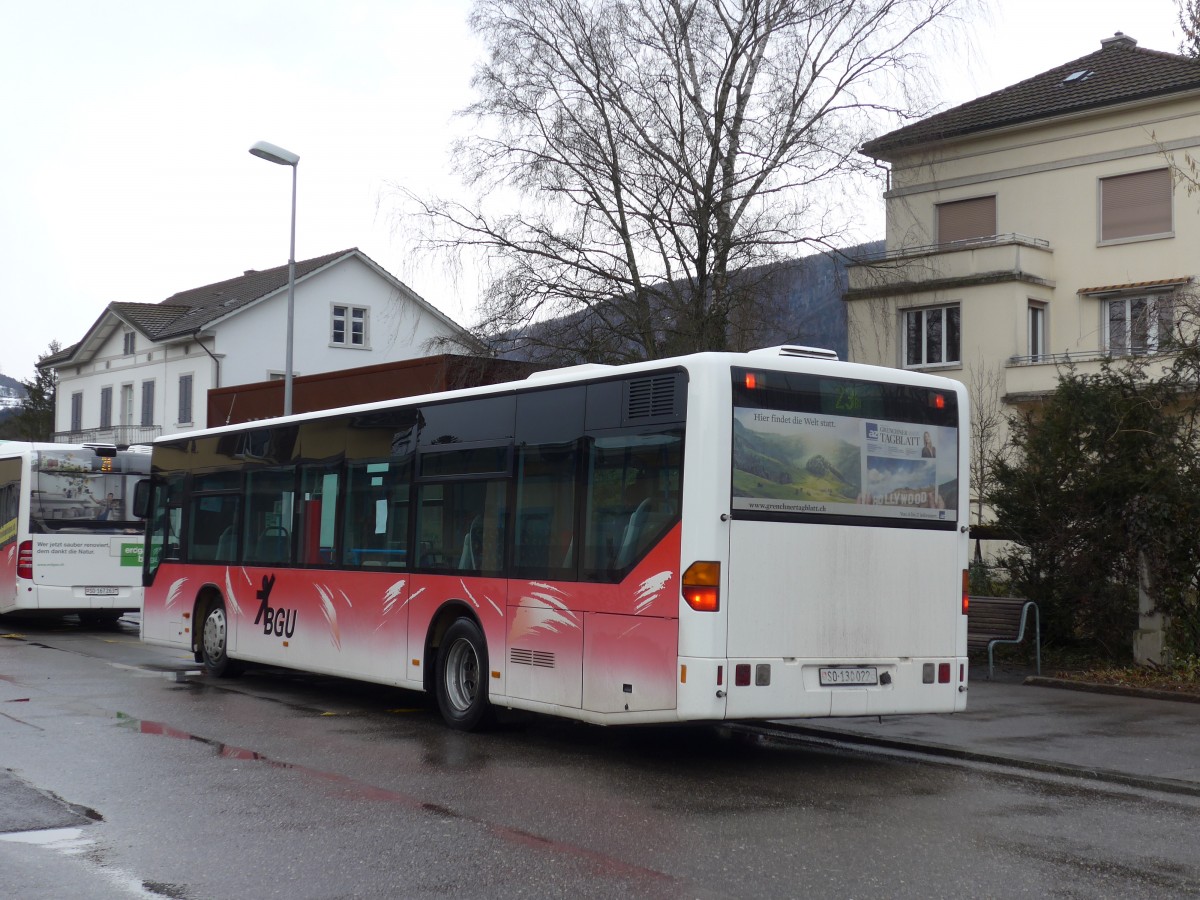 (159'002) - BGU Grenchen - Nr. 20/SO 130'022 - Mercedes am 2. M�rz 2015 beim Bahnhof Grenchen S�d
