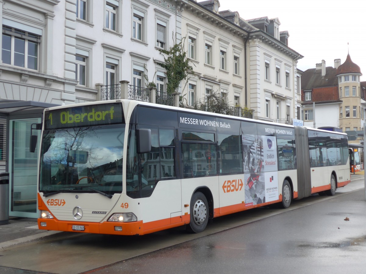 (159'018) - BSU Solothurn - Nr. 49/SO 155'949 - Mercedes am 2. M�rz 2015 beim Hauptbahnhof Solothurn
