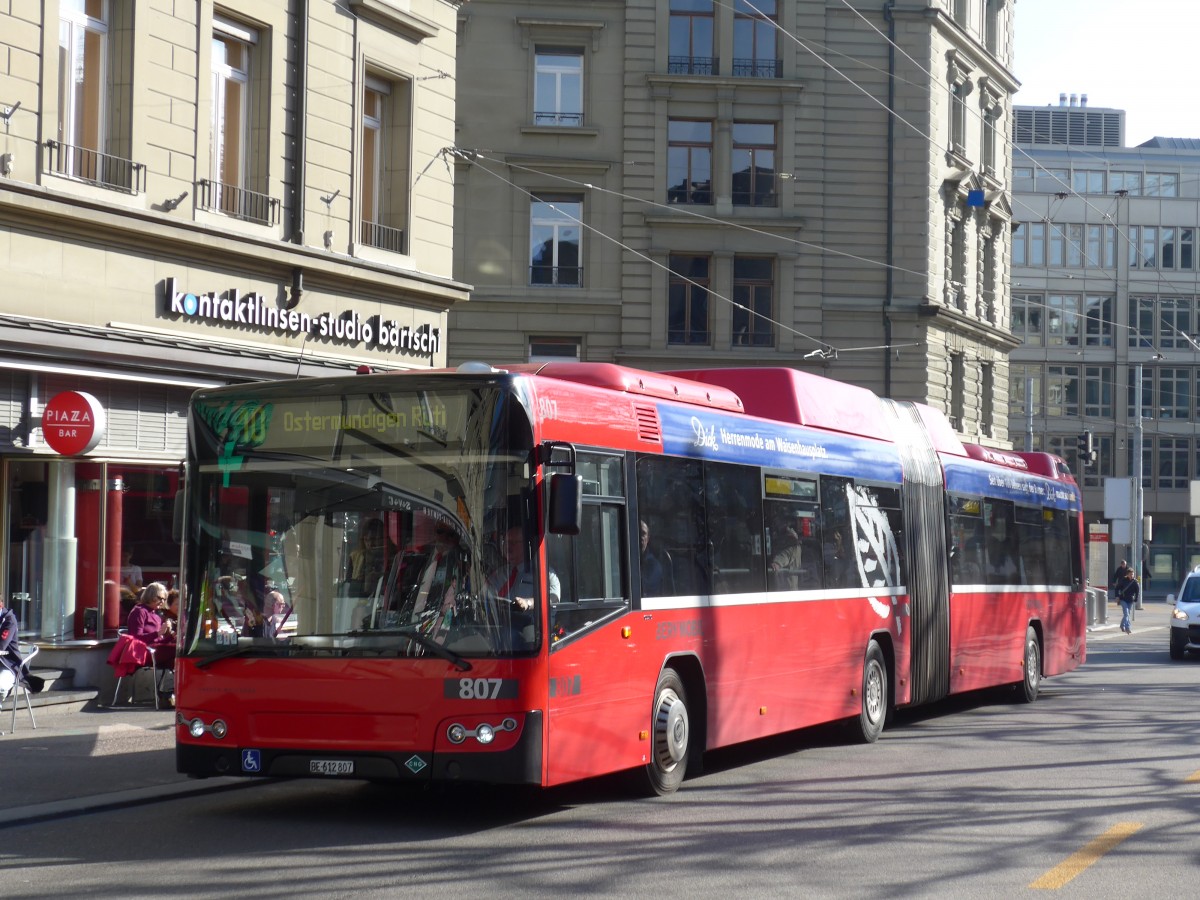 (159'034) - Bernmobil, Bern - Nr. 807/BE 612'807 - Volvo am 9. M�rz 2015 in Bern, Hirschengraben